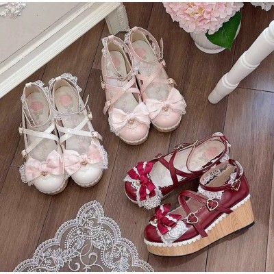 Sheep Puff Strawberry Love Shoes(Limited Pre-Order/4 Colours/Full Payment Without Shipping)